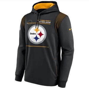 NIKE Pittsburgh Steelers Primary Therma Pullover Sideline Hoodie Youth XL